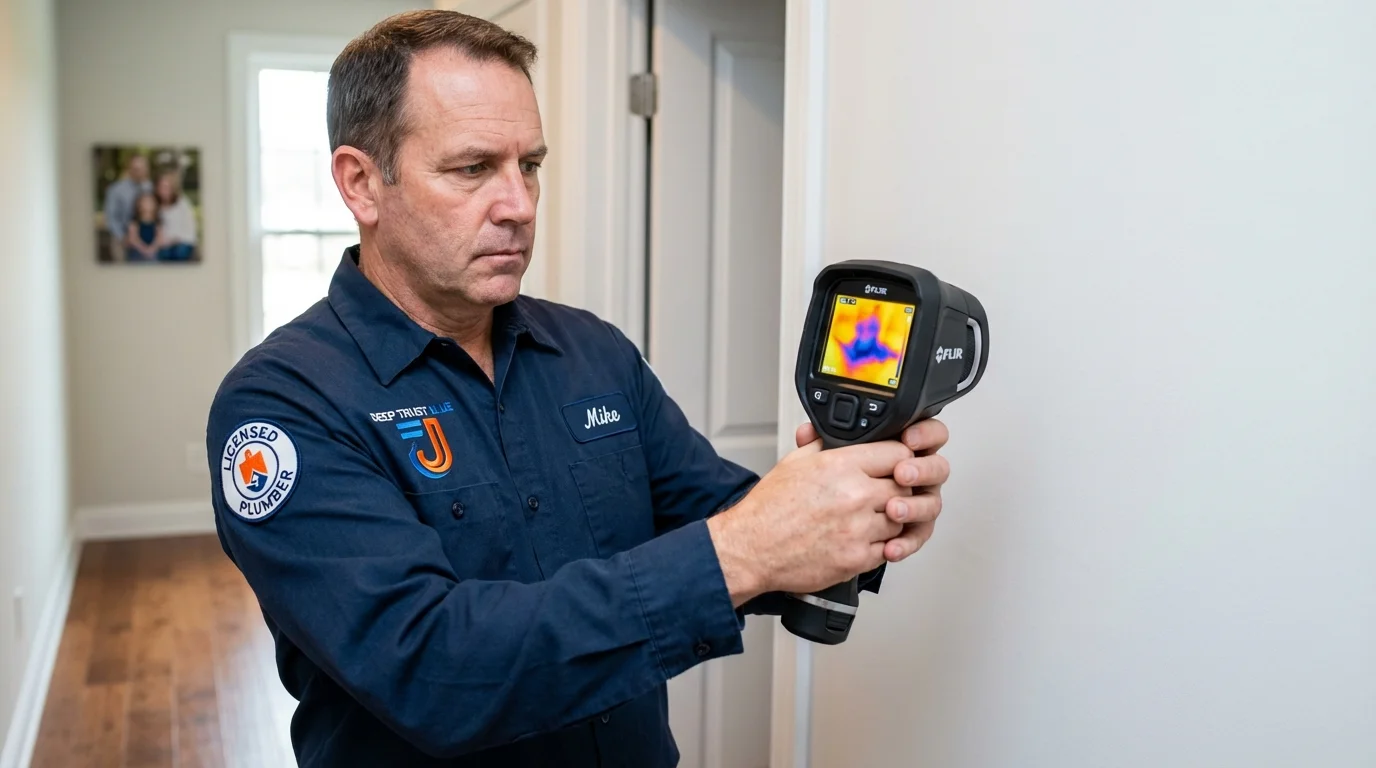 Thermal imaging leak detection by Johns Plumbing LLC in Du Quoin